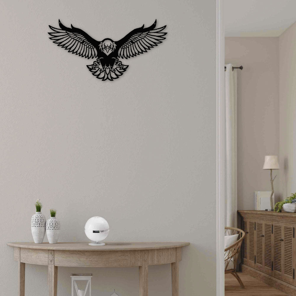 Eagle Fly Freely In The Sky - Led Light Metal - Owls Matrix LTD