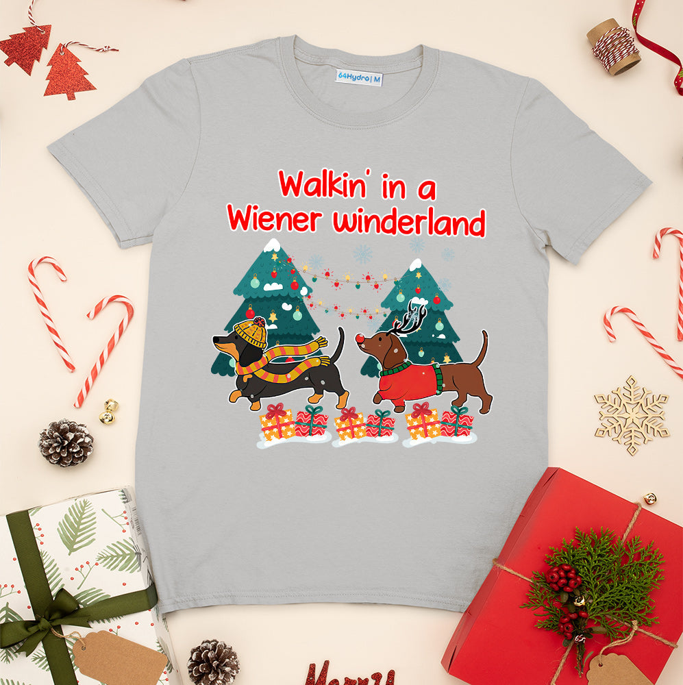 Dachshund Christmas Wonderland DNGB0411010Z Dark Classic T Shirt