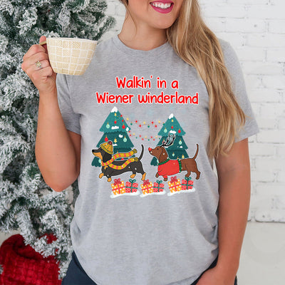 Dachshund Christmas Wonderland DNGB0411010Z Dark Classic T Shirt