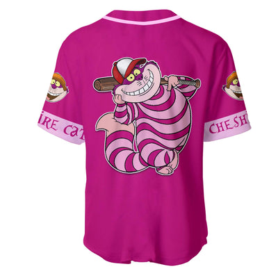 Disney Cheshire Cat Custom name Disney Personalized Unisex Cartoon Custom Baseball Jersey