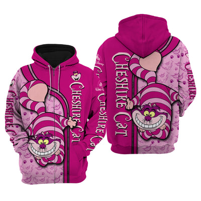 Disney Cheshire Cat Disney Unisex Cartoon Graphic 3D Hoodie