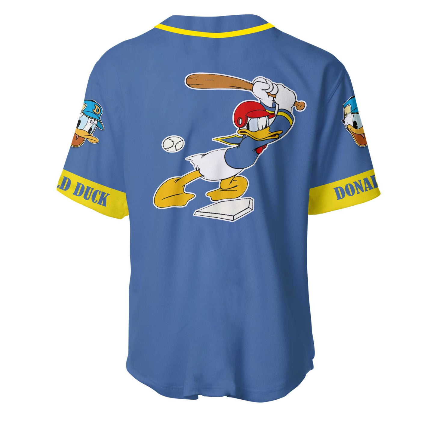 Donald Duck Blue Disney Personalized Unisex Cartoon Custom Baseball Jersey -1