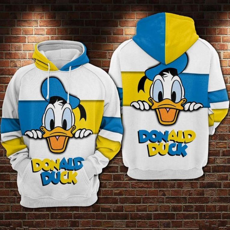 Donald Duck Disney Over Print 3d Zip 5 Hoodie