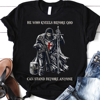 FAITH He Kneels Before god TTAZ1410021Z Dark Classic T Shirt