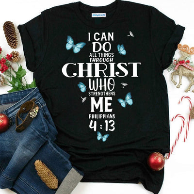 Faith I Can Do All Things Dandelion Butterfly HALZ1611011Z Dark Classic T Shirt