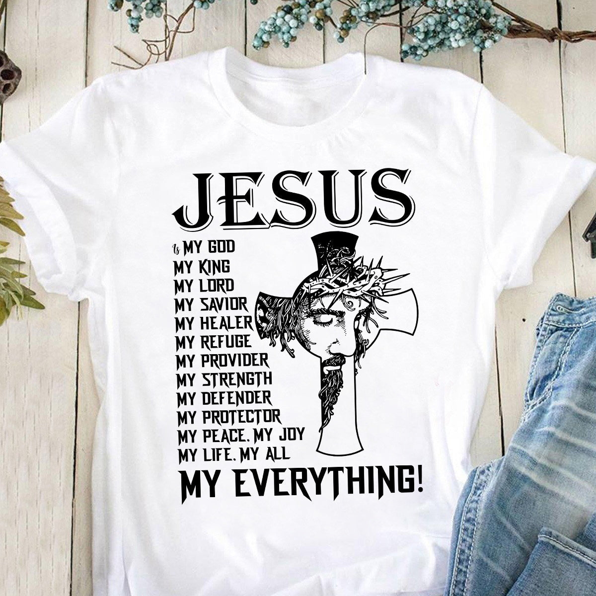 FAITH Jesus Cross QUAZ1310013Z Light Classic T Shirt