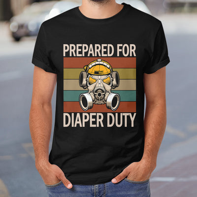 Father Gift Prepared For Diaper Duty TGRZ0408001Y Dark Classic T Shirt