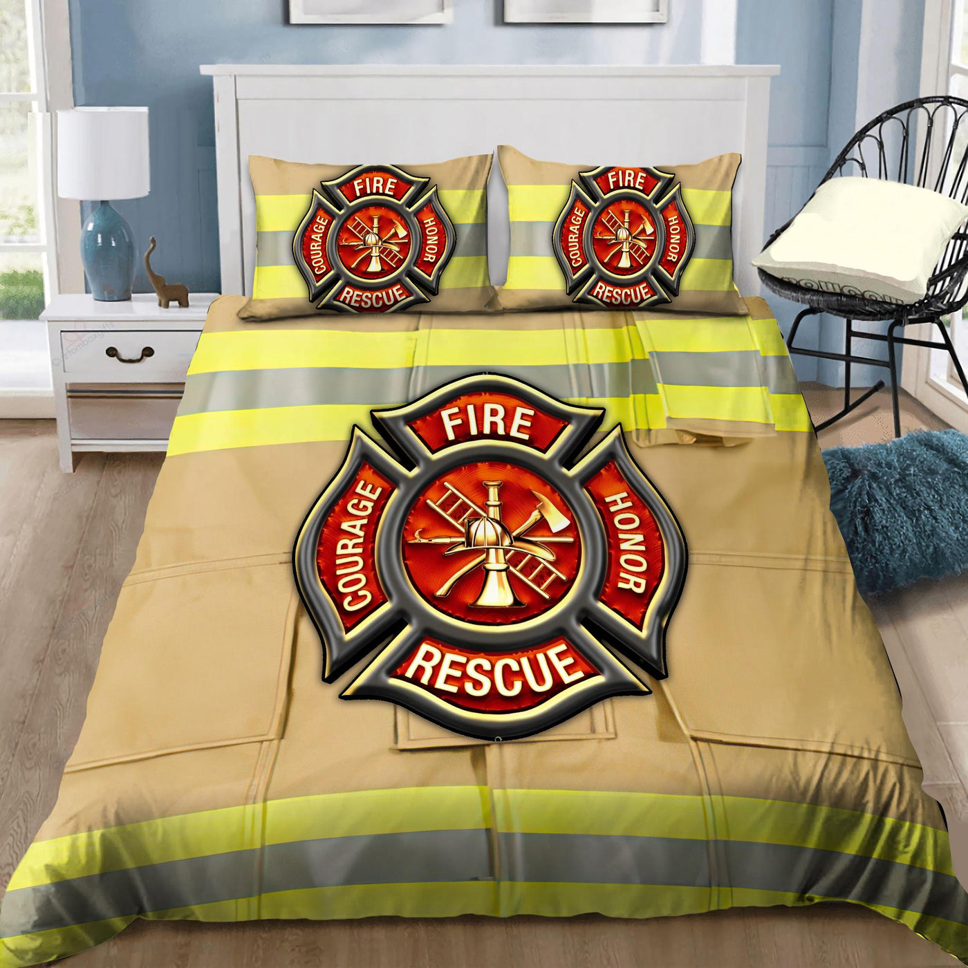 Firefighter Uniform Cool Style - Bedding Cover - Owls Matrix LTD