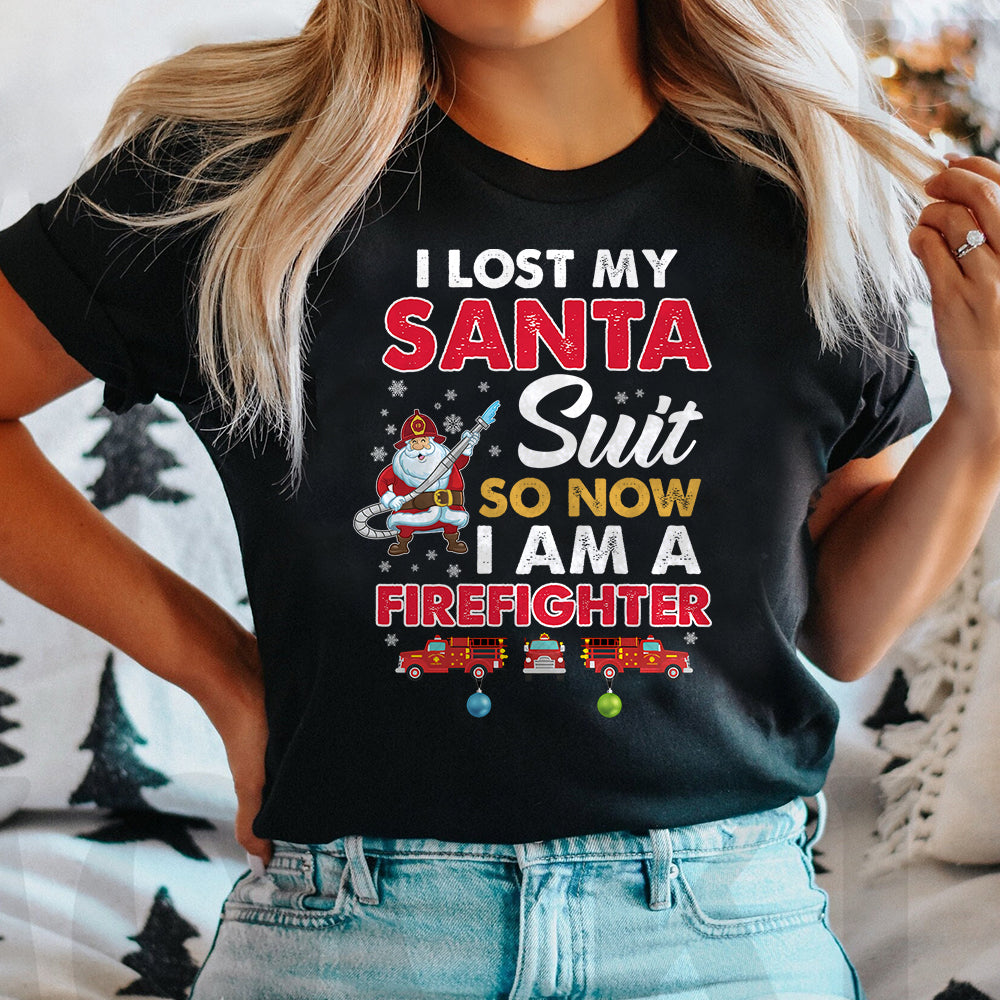 Firefighter Christmas ADAA0411009Z Dark Classic T Shirt