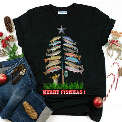 Fishing Funny Merry Fishmas Christmas TTAZ1511006Z Dark Classic T Shirt