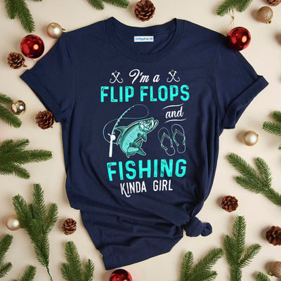 Fishing Girl Flip Flops QUAZ1511001Z Dark Classic T Shirt