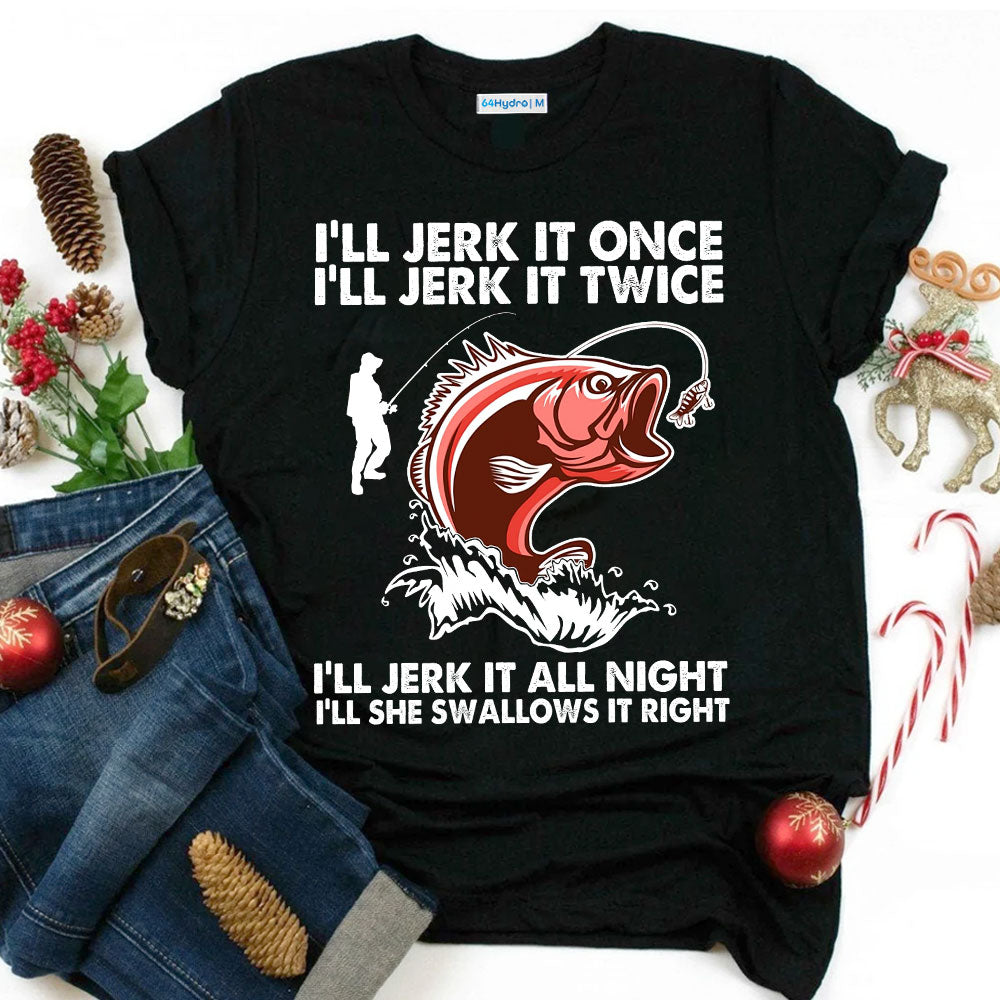 Fishing Man Jerk It TTAZ1511030Z Dark Classic T Shirt