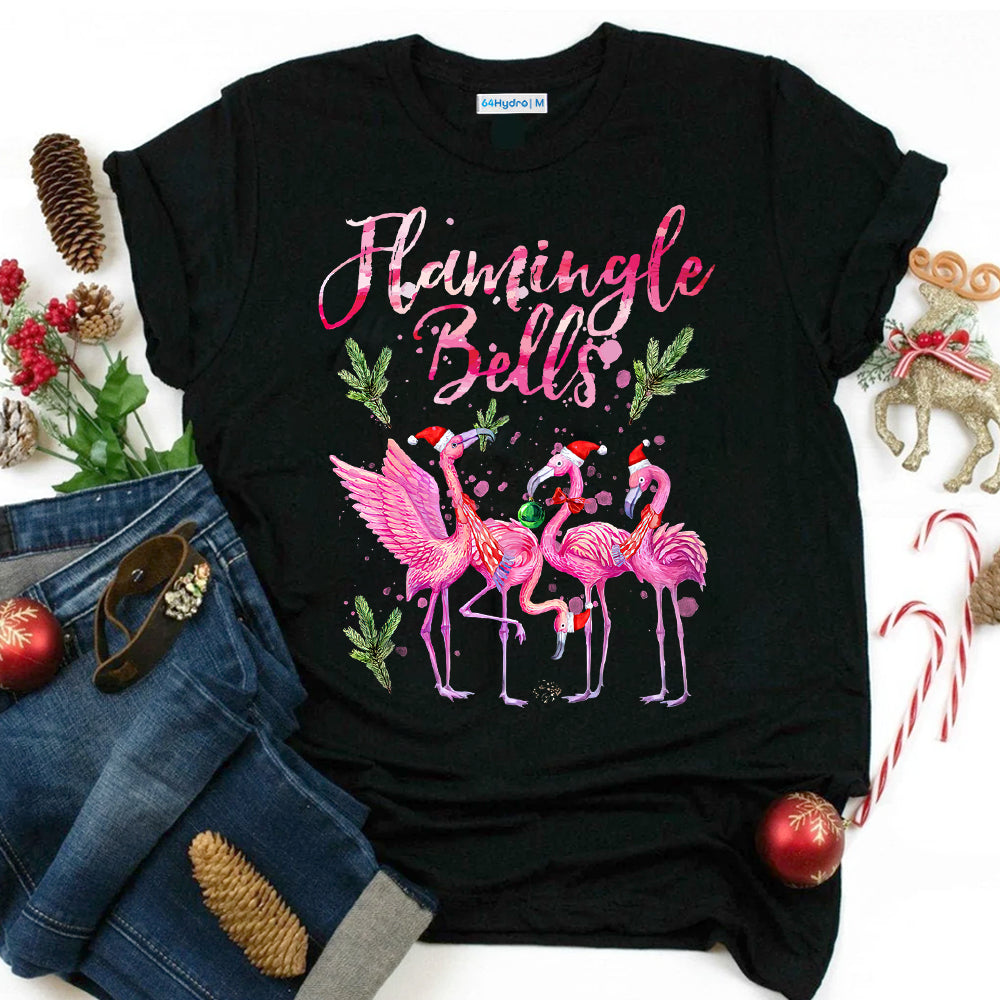 Flamingo Christmas Bells THAZ0311021Z Dark Classic T Shirt