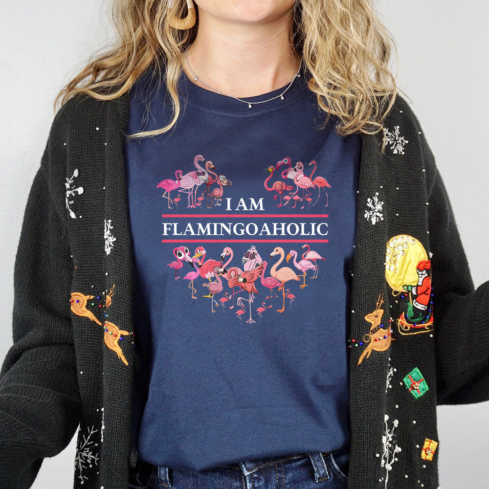 Flamingo I Am A Flamingoaholic AEAF1611027Z Dark Classic T Shirt