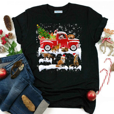 Fox Red Truck Christmas THAZ0411025Z Dark Classic T Shirt