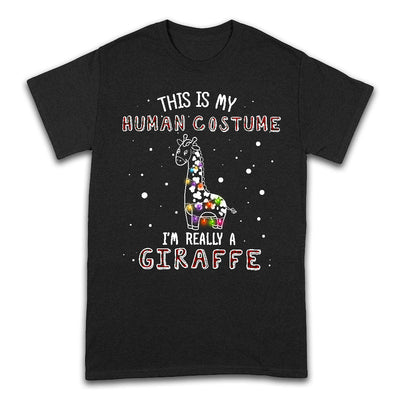 Giraffe Human Costume Christmas THAZ0211041Z Dark Classic T Shirt