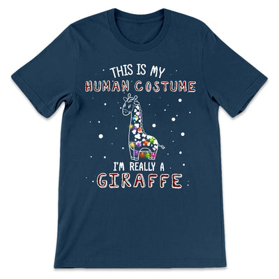 Giraffe Human Costume Christmas THAZ0211041Z Dark Classic T Shirt