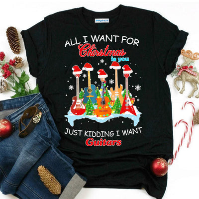 Guitar Christmas All I Want For Christmas MDGB0311026Z Dark Classic T Shirt
