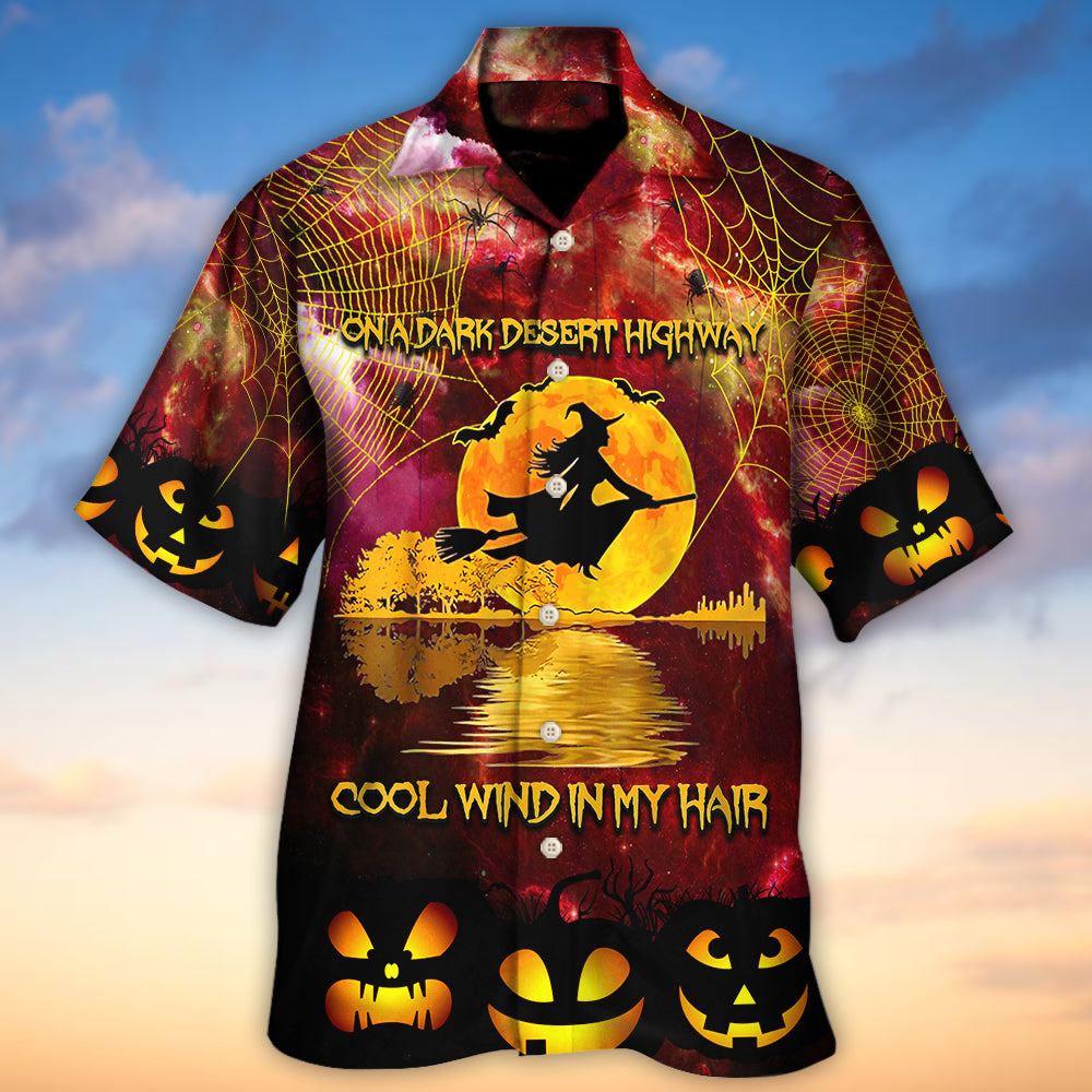 Hippie Halloween On a Dark Desert Highway Cool Wind in My Hair Witch - Hawaiian Shirt - Owls Matrix LTD