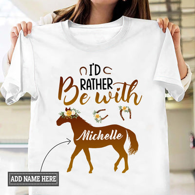 Horse Id Rather Be With Horse DNGB3006006Y Light Classic T Shirt