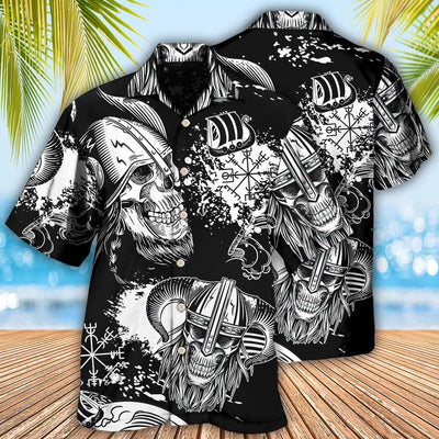 Viking Victory Life Black Style - Hawaiian Shirt - Owls Matrix LTD