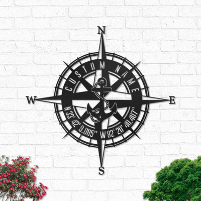 Anchor Compass Style Type - Led Light Metal - Owls Matrix LTD