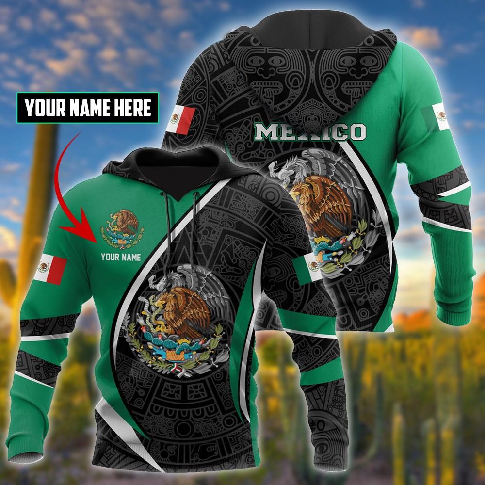 Mexico Green Style Personalized - Hoodie - Owls Matrix LTD
