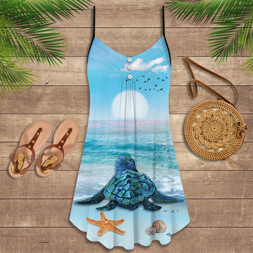 Turtle Beach Coming - Summer Dress - Owls Matrix LTD