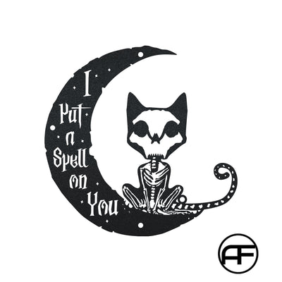 Halloween Skeleton Cat - Led Light Metal - Owls Matrix LTD