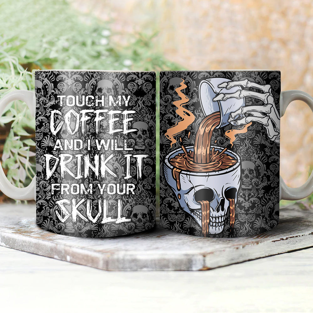 Coffee Skull - Ceramic Mug - Owls Matrix LTD