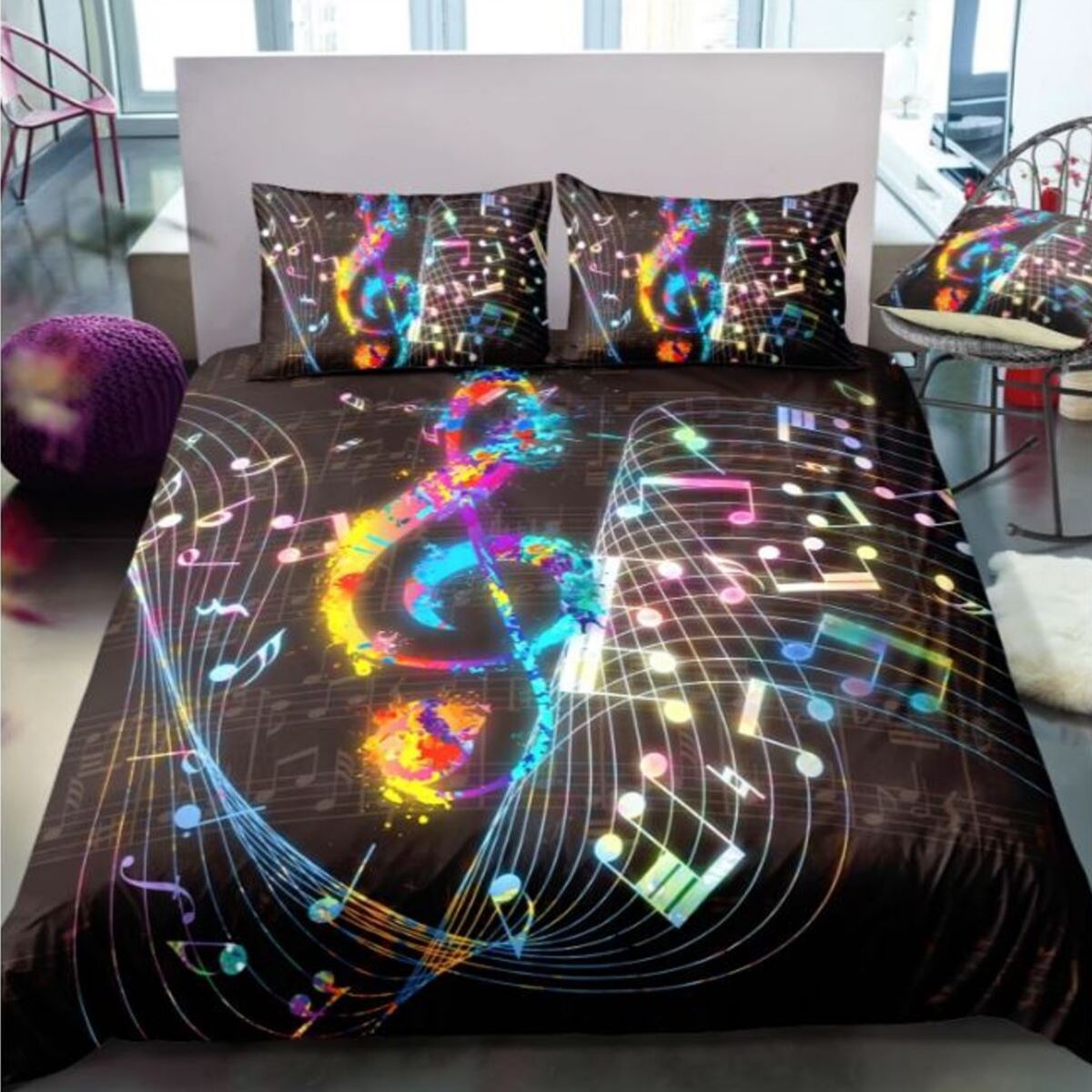 Music Is My Life Save My Soul - Bedding Cover - Owls Matrix LTD