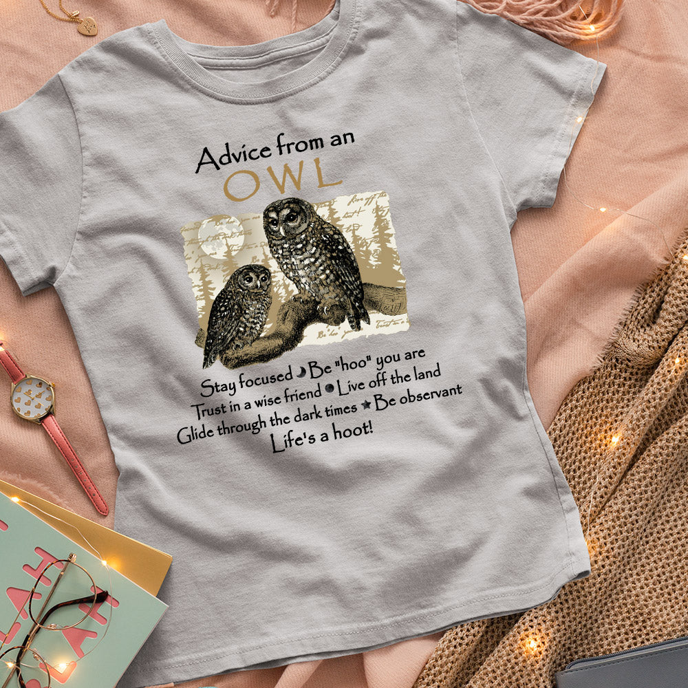 Owl Advice From An Owl MDGB1904006Y Light Classic T Shirt