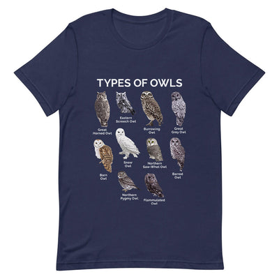 Owl Types Of Owls MDGB1904004Y Dark Classic T Shirt