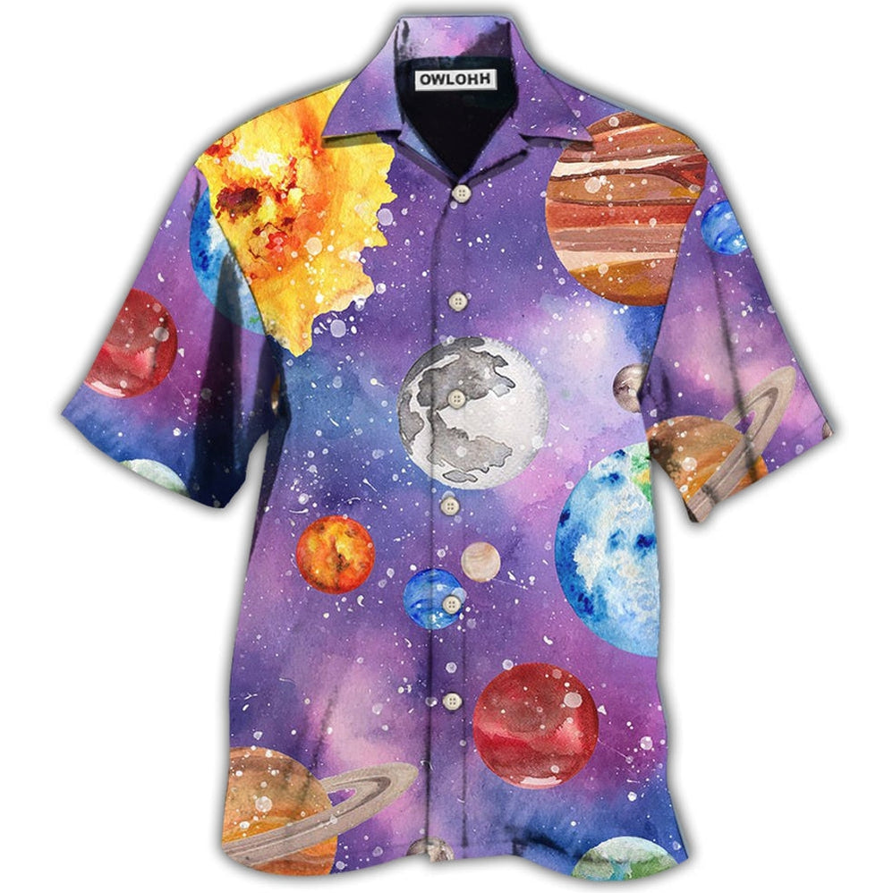 Hawaiian Shirt / Adults / S Planet Solar System - Hawaiian Shirt - Owls Matrix LTD