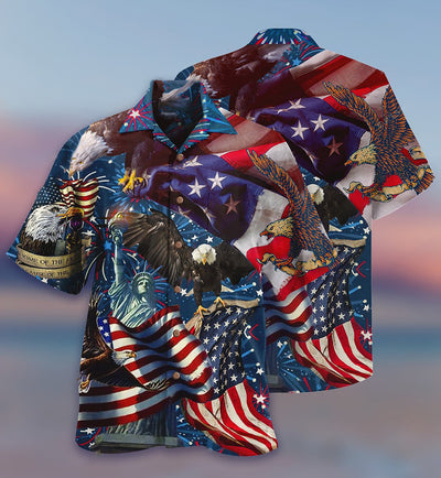 America Eagle Victory Love - Hawaiian Shirt - Owls Matrix LTD
