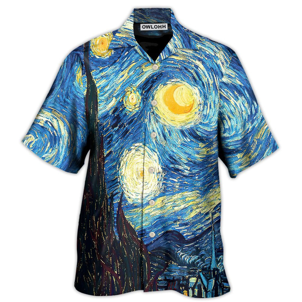 Hawaiian Shirt / Adults / S Amazing Starry Night Colorful - Hawaiian Shirt - Owls Matrix LTD