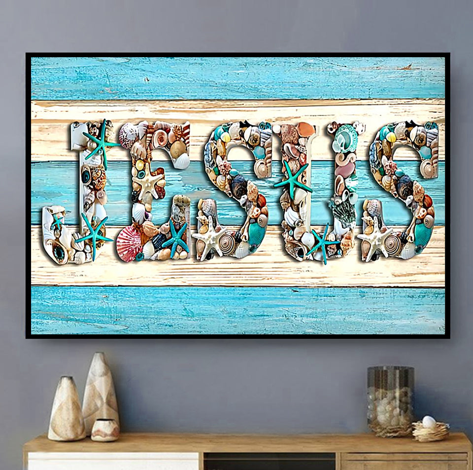 Jesus Christian Jesus Beach Classic - Horizontal Poster - Owls Matrix LTD
