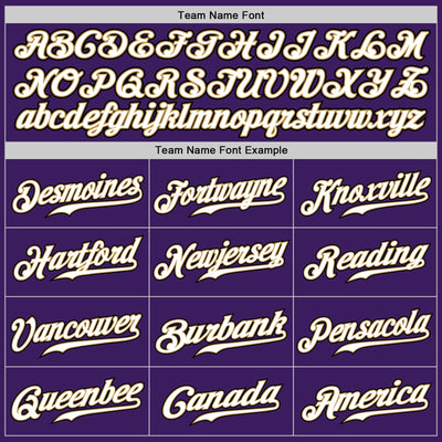 Custom Purple White-Old Gold Authentic Baseball Jersey - Owls Matrix LTD
