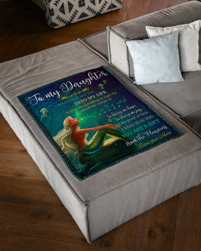 Mermaid You Are The Gift From The Heavens Mom To Daughter - Flannel Blanket - Owls Matrix LTD