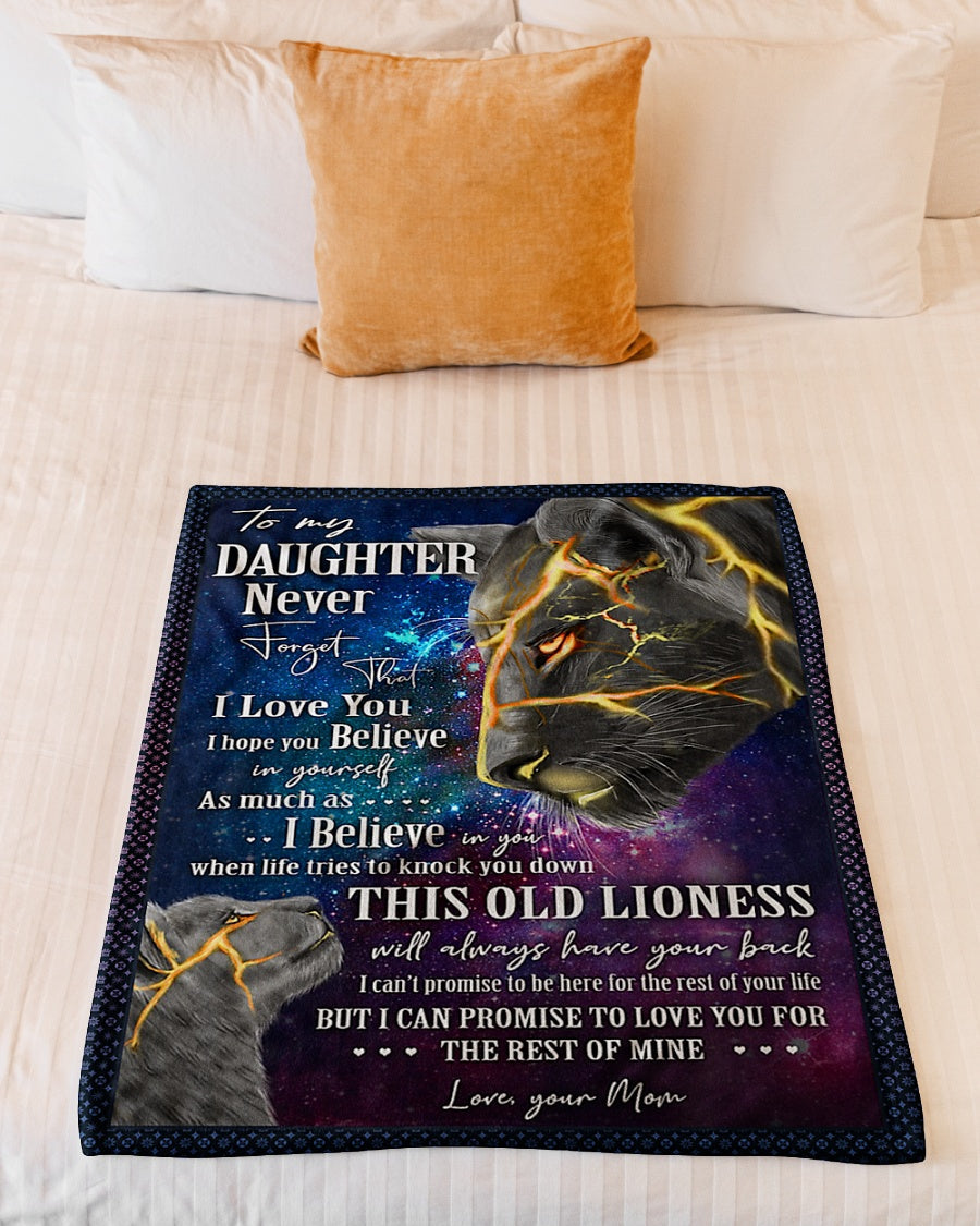 Lion Believe In Yourself Amazing Gift For Daughter - Flannel Blanket - Owls Matrix LTD