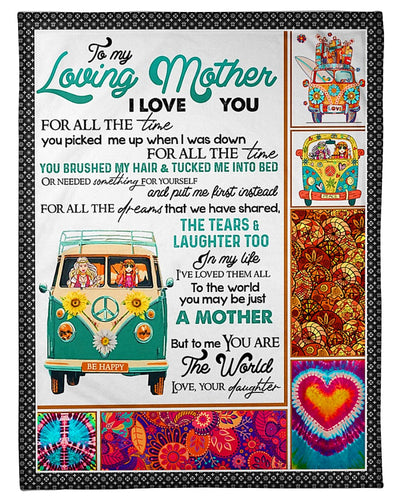 Car You Will Always Be My Loving Mother - Flannel Blanket - Owls Matrix LTD