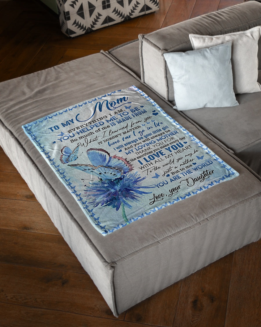 Butterfly You Will Always Be My Loving Mother I Love You - Flannel Blanket - Owls Matrix LTD