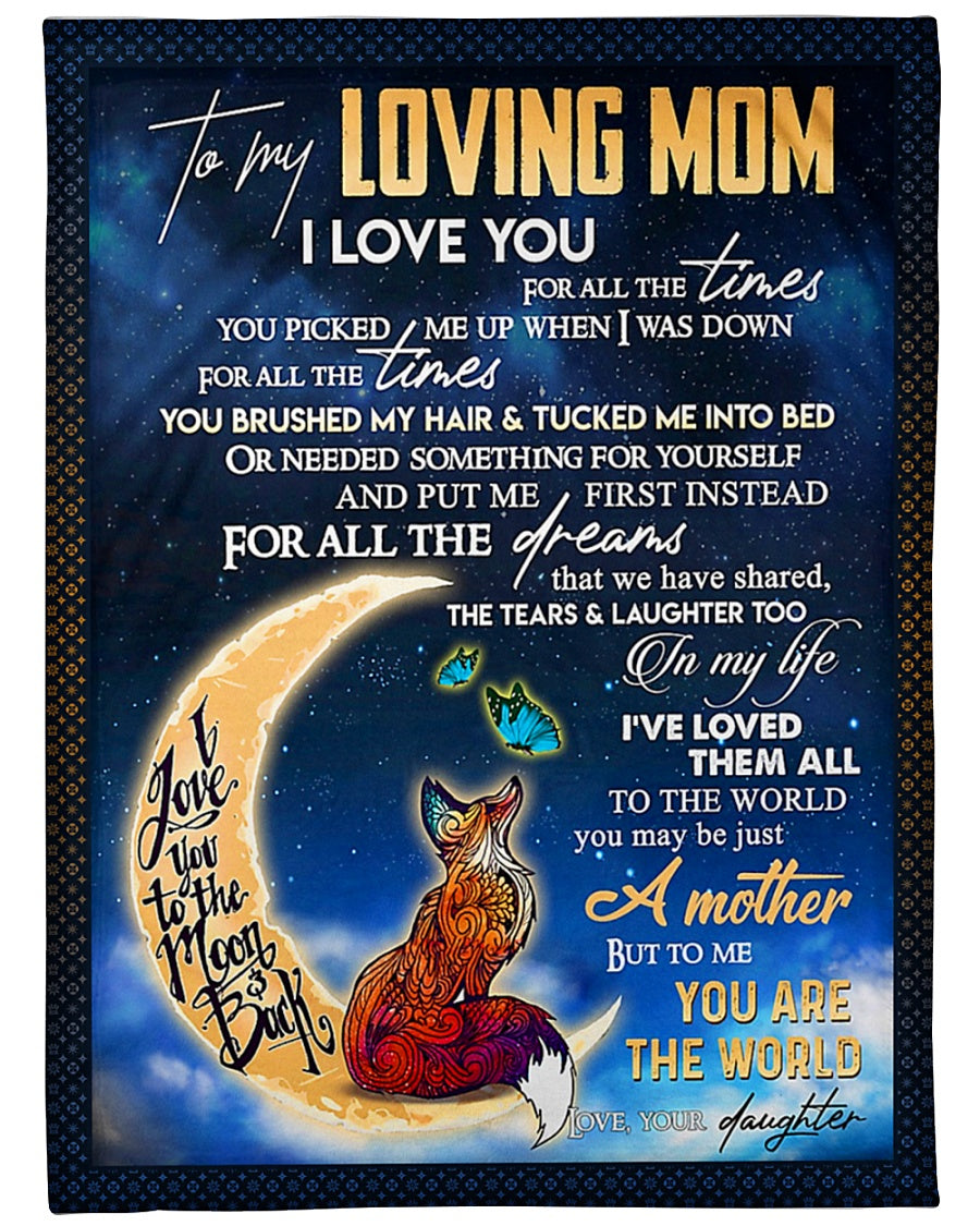 Wolf To My Mom You Will Always Be My Loving Mom - Flannel Blanket - Owls Matrix LTD
