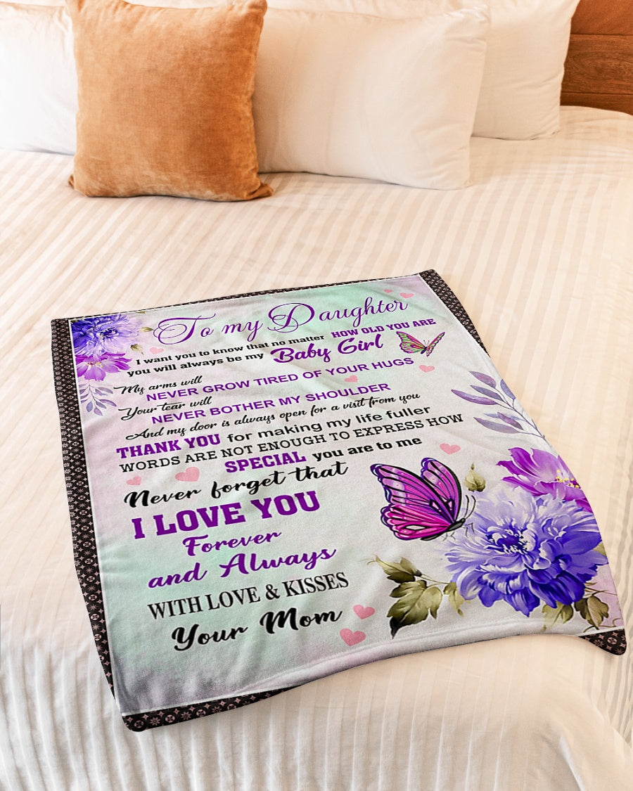 Butterfly How Special You Are To Me Best Gift For Daughter - Flannel Blanket - Owls Matrix LTD
