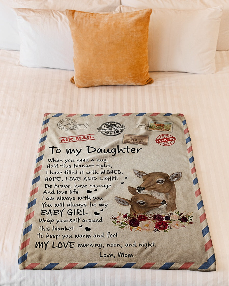 Deer Lover I Am Always With You Lovely Gift For Daughter - Flannel Blanket - Owls Matrix LTD
