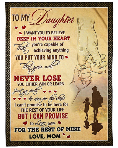 Family Deep In Your Heart Best Gift For Daughter - Flannel Blanket - Owls Matrix LTD