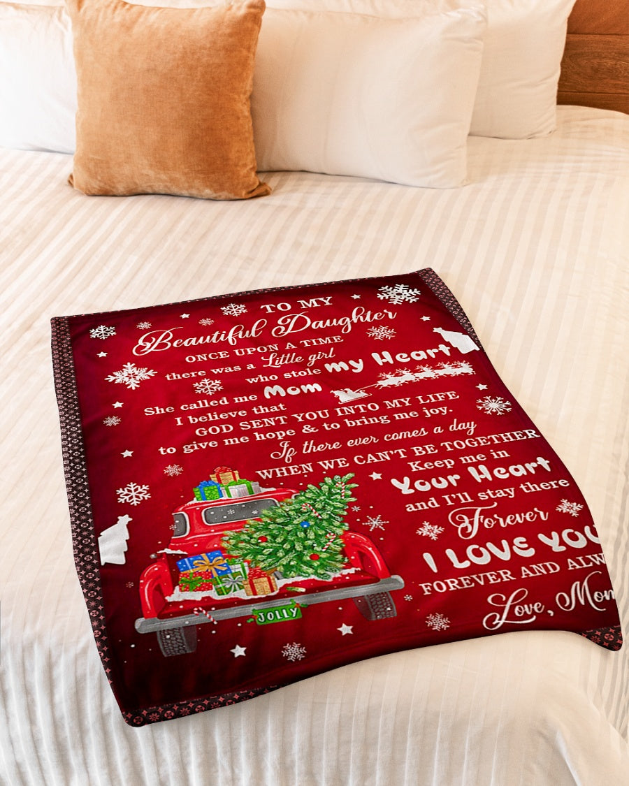 Christmas I Love You Lovely Gift For Daughter - Flannel Blanket - Owls Matrix LTD
