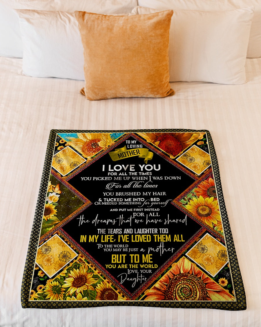 Sunflower You Will Always Be My Loving Mother In My Life - Flannel Blanket - Owls Matrix LTD