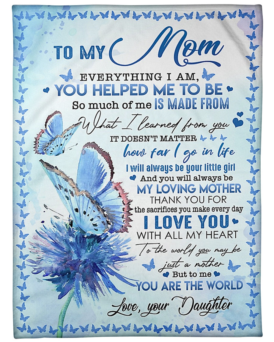 Butterfly You Will Always Be My Loving Mother I Love You - Flannel Blanket - Owls Matrix LTD