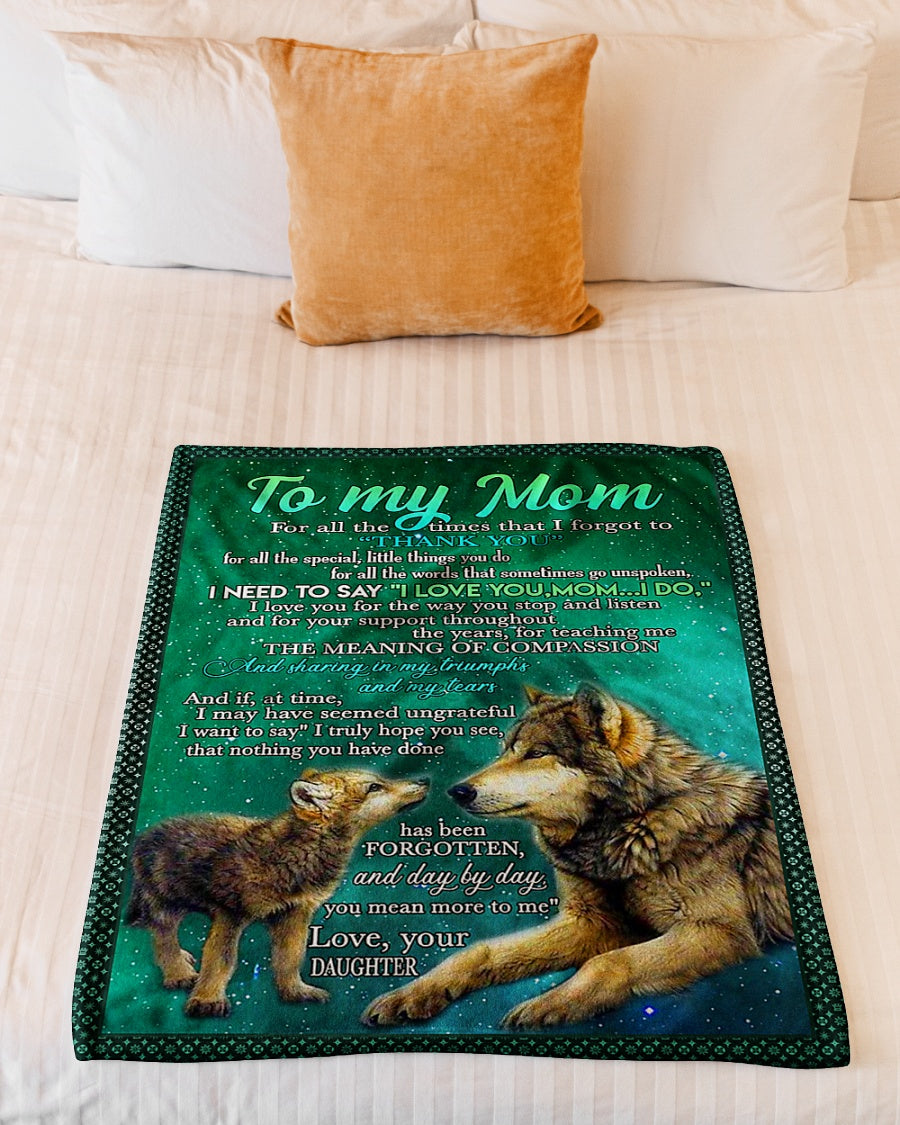 Wolf I Loved You My Whole Life Style - Flannel Blanket - Owls Matrix LTD